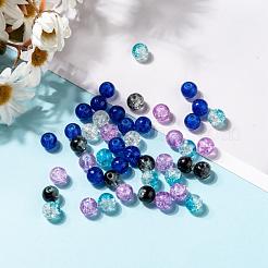 Peinture cuite perles de verre craquelées&nbsp;DGLA-X0006-8mm-03