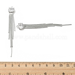 Pendentifs à pampilles en chaînes en laiton&nbsp;KK-D090-04G