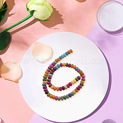 2 нити бусин из натурального белого нефрита&nbsp;G-PA0001-87