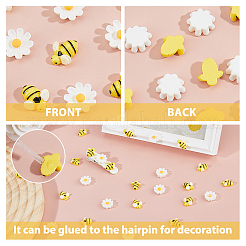 100шт 2 стиля непрозрачные кабошоны из смолы&nbsp;RESI-HS0001-03