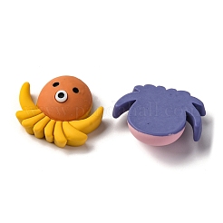 Cabujones de resina opaca con motivos de organismos marinos&nbsp;RESI-S07-04D