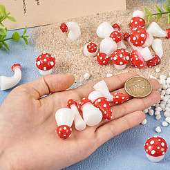 32 шт. 8 стильные светящиеся грибовидные украшения из смолы DJEW-TA0001-02