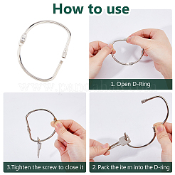 8 шт. 4 стиля железный винтовой карабин с замком-подвеской&nbsp;FIND-FH0014-46