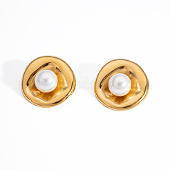 Круглые серьги-гвоздики из нержавеющей стали 304 для женщин YG0188-1