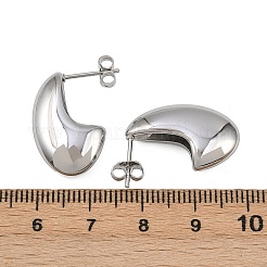 Серьги-гвоздики в форме капли из нержавеющей стали 304&nbsp;EJEW-D335-01P