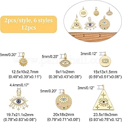 12шт 6 латунные подвески KK-FH0004-31
