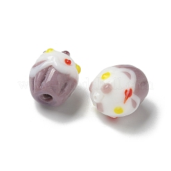 Бусины ручной работы в технике лэмпворк с неровностями&nbsp;LAMP-M022-01B