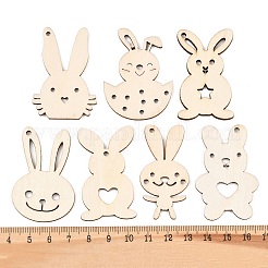 7 Stück Holzanhänger&nbsp;WOOD-G028-09