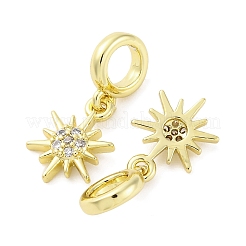 Латунь микропейв кубический цирконий европейские подвески с подвесками KK-D325-13G