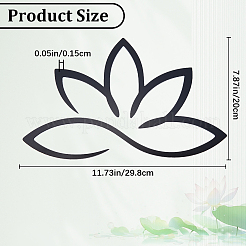 Stickers muraux miroir acrylique lotus&nbsp;OACR-WH0032-04B