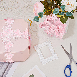 3 ярд полиэстеровой кружевной отделки с цветочной вышивкой&nbsp;OCOR-HY0002-27