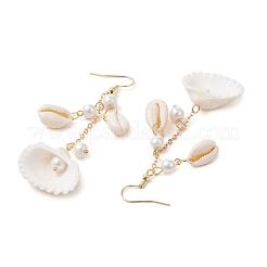 Серьги-подвески в форме ракушки из нержавеющей стали 304 EJEW-JE06382