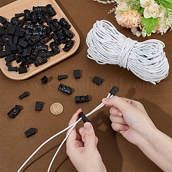Cordons élastiques ronds en polyester de 50 m&nbsp;DIY-OC0014-89A