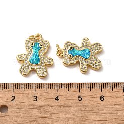 Латунь микропаве циркония с подвесками из синтетического опала KK-D096-21G