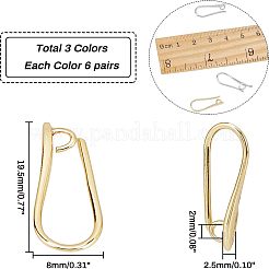Латунные крючки для сережек&nbsp;KK-FH0001-29