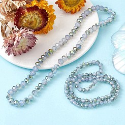 Chapelets de perles en verre transparent électrolytique&nbsp;EGLA-YW0001-64A