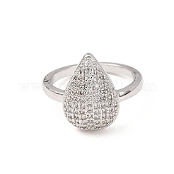 Кольца-манжеты из латуни с микропаве из кубического циркония&nbsp;RJEW-M168-01P-1