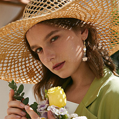 120 шт. 4 вида деревянных бусин с лазерной гравировкой WOOD-OC0003-51