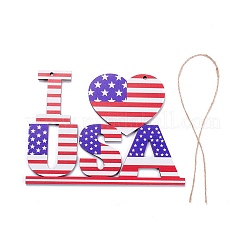 Доска плотности деревянная стена украшение дверная табличка подвески&nbsp;HJEW-C004-17