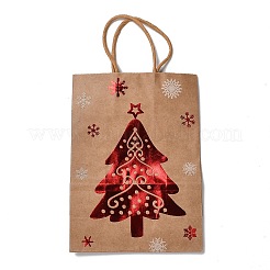 Sacs en papier rectangle de marquage à chaud sur le thème de Noël&nbsp;LS-CARB-F011-02A