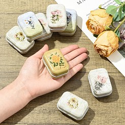 8 шт. ящики для хранения из жести с цветочным принтом&nbsp;CON-YW0001-97