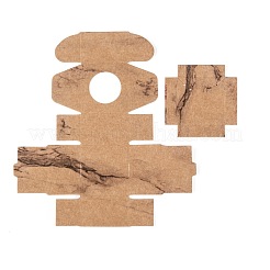 Прямоугольная складная креативная подарочная коробка из крафт-бумаги CON-B002-06B-02