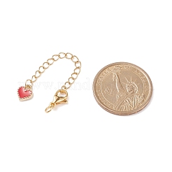 Удлинители цепей из нержавеющей стали 304 с эмалированными подвесками в виде сердечка FIND-JF00097