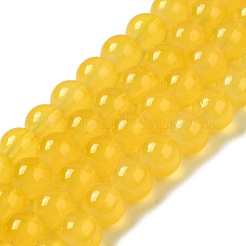 Выпечки окрашены имитация нефрита стекловолокна круглый шарик DGLA-Q021-8mm-30