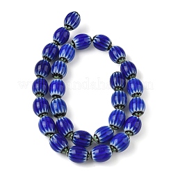 Handgefertigte ovale Millefiori-Glasperlenstränge&nbsp;LK-Z001-01A-02