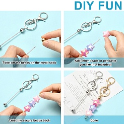 10 шт. брелок из сплава с бусинами для изготовления ювелирных изделий своими руками&nbsp;KEYC-YW0001-28B