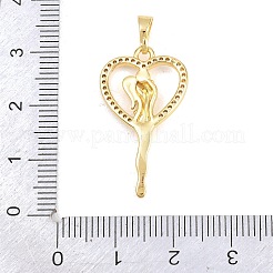 Ciondoli in ottone con micro pavé di zirconi&nbsp;KK-H273-46G-03