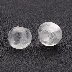 手作り銀箔ガラスベネチアンビーズ  ラウンド  透明  11.5~12.5mm  穴：2mm&nbsp;FOIL-R054-12mm-18
