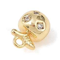 Латунные микропаве прозрачные кубические циркониевые подвески&nbsp;KK-G545-18G