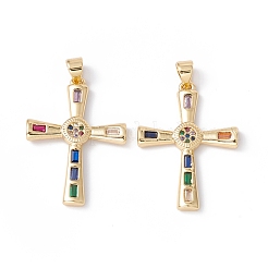 Реечное покрытие латунь микро паве разноцветные подвески из кубического циркония ZIRC-C040-05G