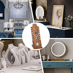 Деревянная доска для демонстрации ожерелья с наклоном назад&nbsp;NDIS-WH0016-04B-01