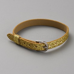 Blankes PU-Lederarmband mit Legierungsverschlüssen&nbsp;X1-AJEW-TAC0041-01B-05
