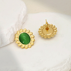 Модные серьги-гвоздики в виде цветка из латуни&nbsp;RY6584-1