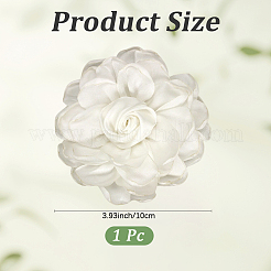 Атласный цветок для аппликаций с орнаментом&nbsp;FIND-WH20033-070B