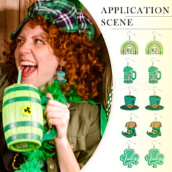 5 пара железных сережек-подвесок EJEW-TA00614