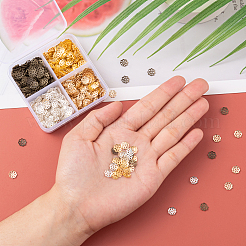 1600шт 4 цвета 8-лепестковые железные колпачки для бусин&nbsp;IFIN-CJ0001-64