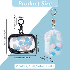 2 комплект 2-х цветных сумок для хранения кукол из ПВХ&nbsp;AJEW-OC0004-99