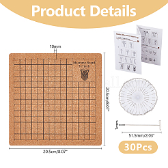 Квадратные пробковые коврики для вязания TOOL-WH0005-17B