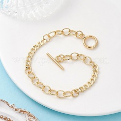 Латунные кубинские звенья цепей и браслеты-цепочки для женщин&nbsp;BJEW-JB12755