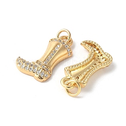 Латунные микропаве прозрачные подвески с фианитом&nbsp;ZIRC-I071-05G