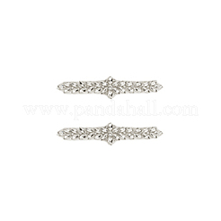 2 шт. цинковый сплав с пришитыми аппликациями из стразов PATC-FG0002-19