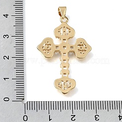 Pendenti in zirconi cubici trasparenti in micro pavè di ottone&nbsp;CU-CBA9883-05J-G