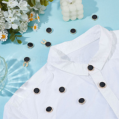 6 шт. плоские круглые запонки из латуни с эмалью&nbsp;FIND-ME0003-12