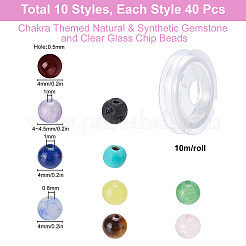 DIY-Sets zur Herstellung von Stretcharmbändern mit Chakra-Motiven&nbsp;DIY-SC0012-72