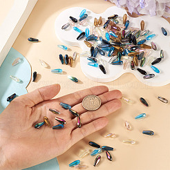 160шт 8 цвета гальванические стеклянные бусины&nbsp;EGLA-TA0013-19