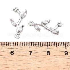 Connettori a maglie di ramificazione in ottone con zirconi cubici trasparenti&nbsp;X-KK-S359-156P-RS